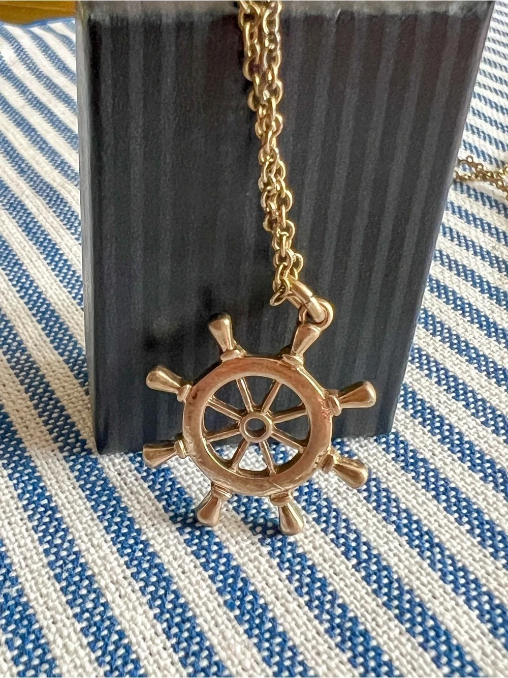 J.Crew Ship's Wheel Pendant Necklace